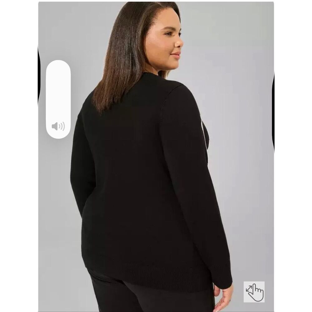 Skeleton x torrid cardigan sweater open top shirt black bones goth - Picture 3 of 5